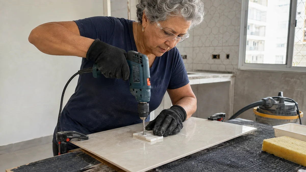 Como furar porcelanato sem trincar a peça