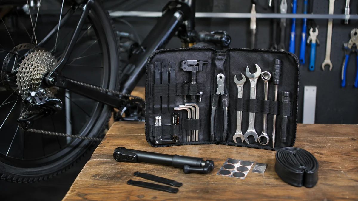 Kit básico para manutenção de bicicleta