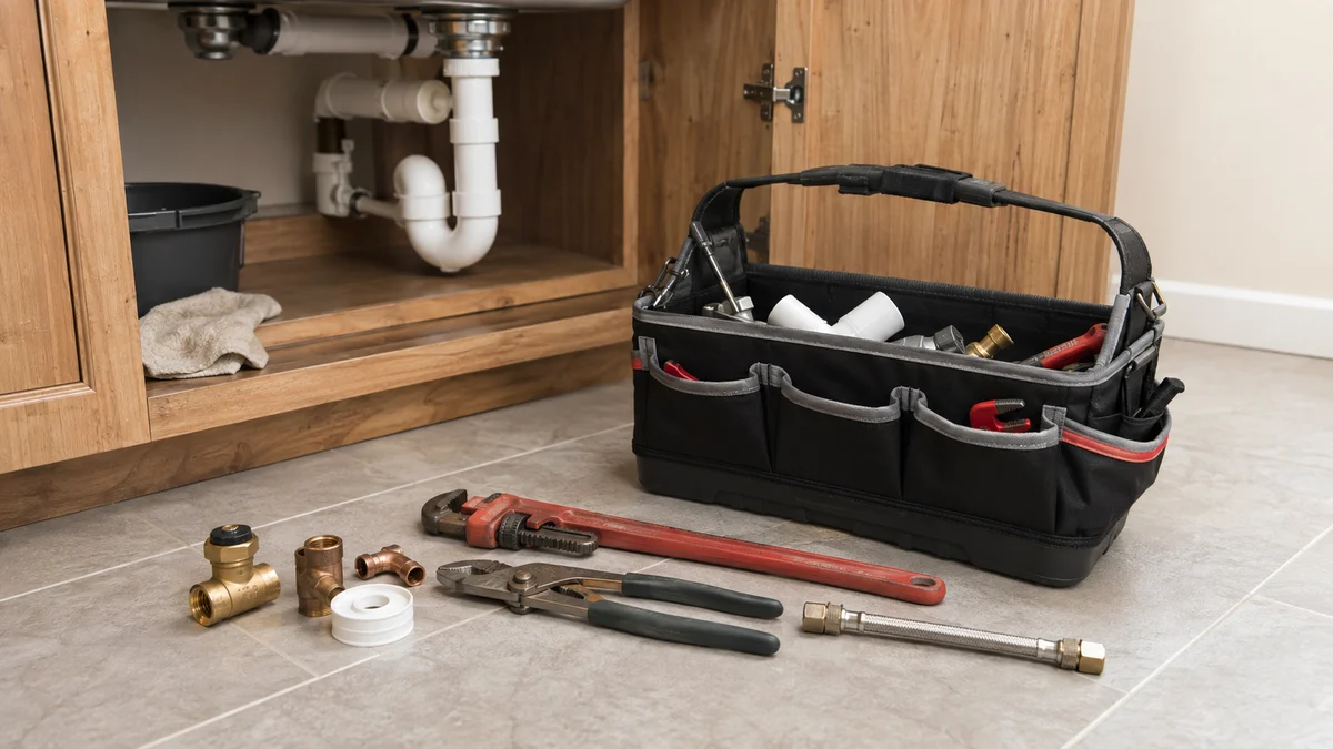 Kit de ferramentas para encanamento doméstico