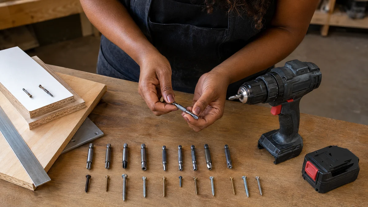 Tipos de bits para parafusadeira: guia de encaixes